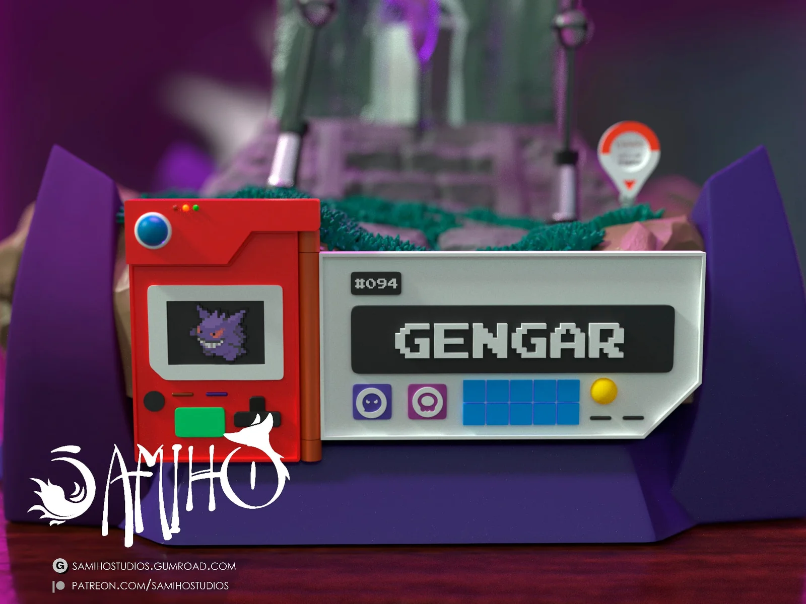 Lavender Tower Gengar Sculpture screenshot 4