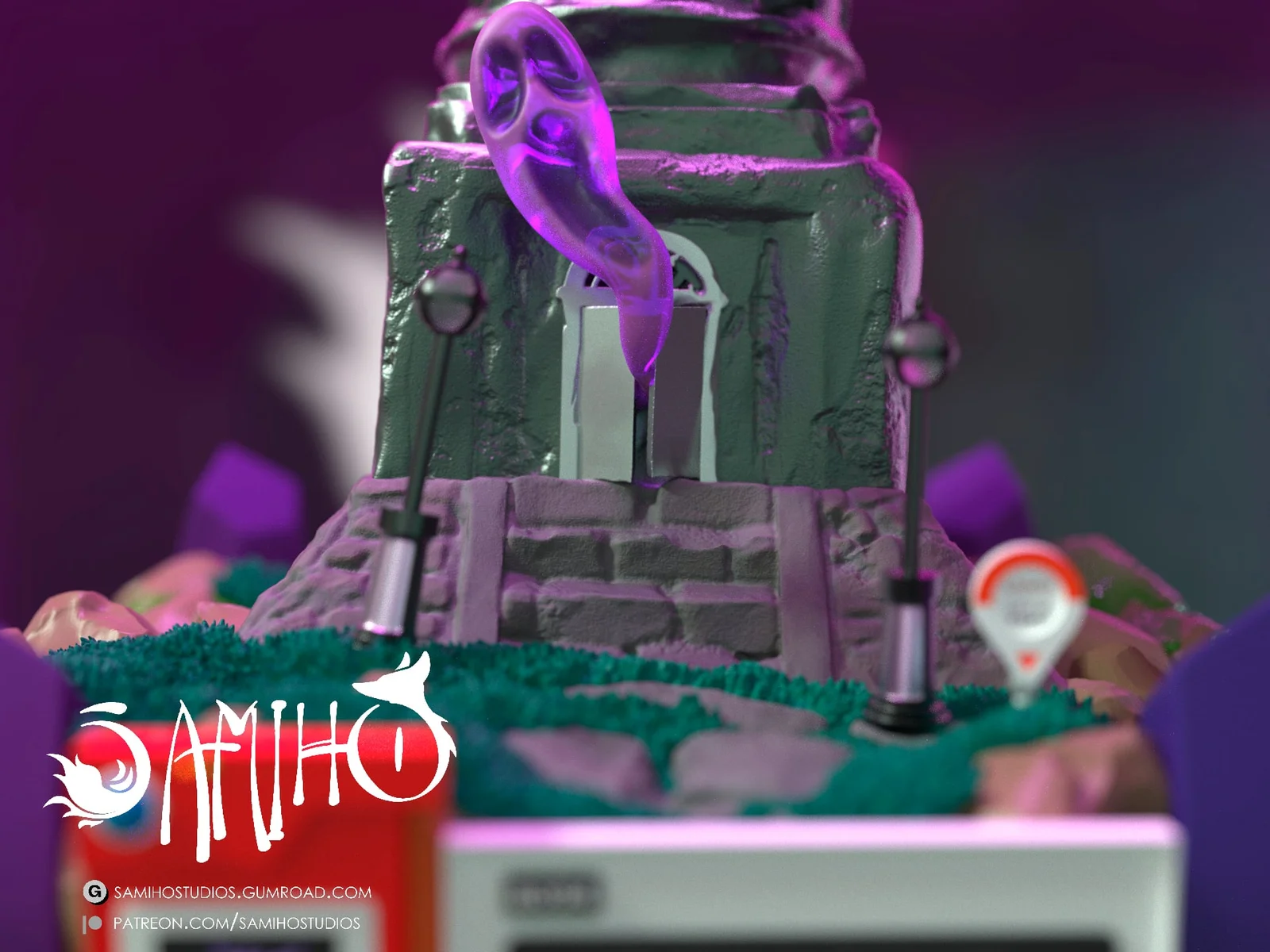 Lavender Tower Gengar Sculpture screenshot 5