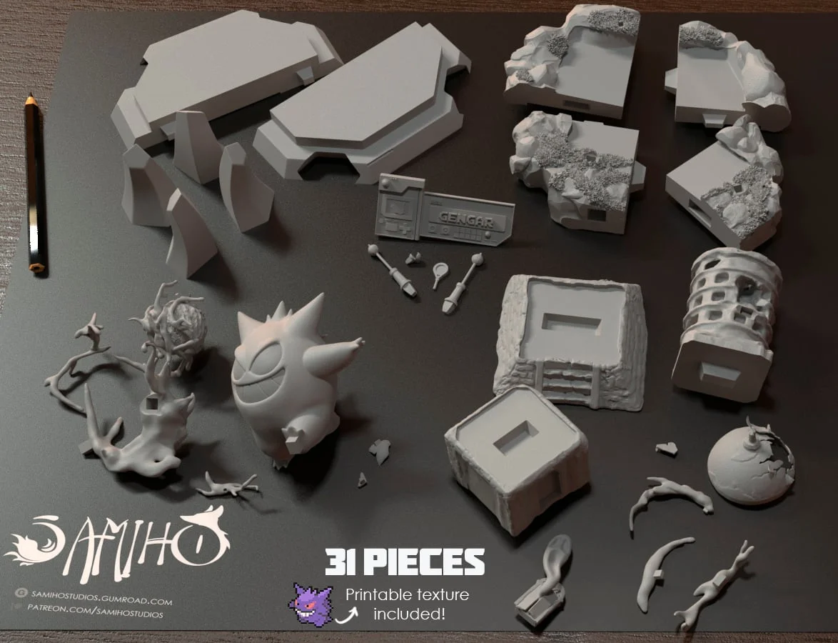 Lavender Tower Gengar Sculpture screenshot 7