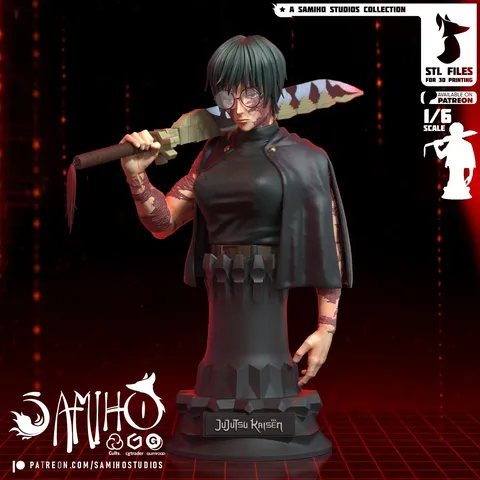 Maki Zenin Bust - Blender 3d models