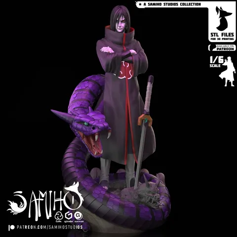 Orochimaru Akatsuki - Blender 3d models