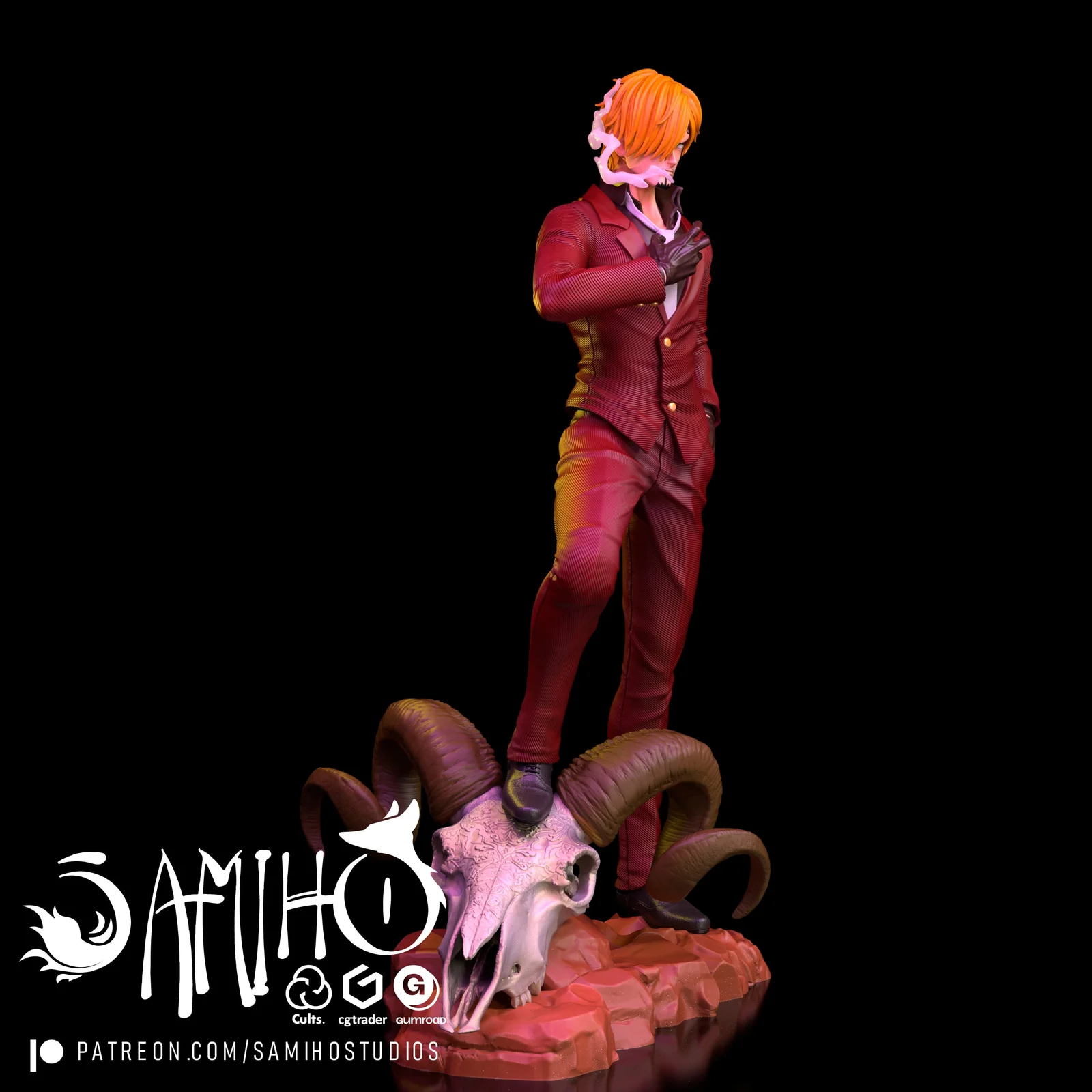 Sanji 3D Print Model screenshot 2