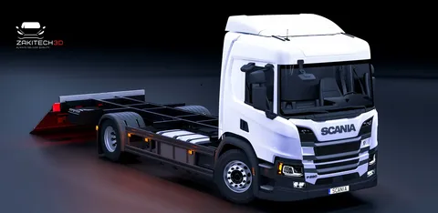 Scania P Series Truck with Trailer - Blender 3d models