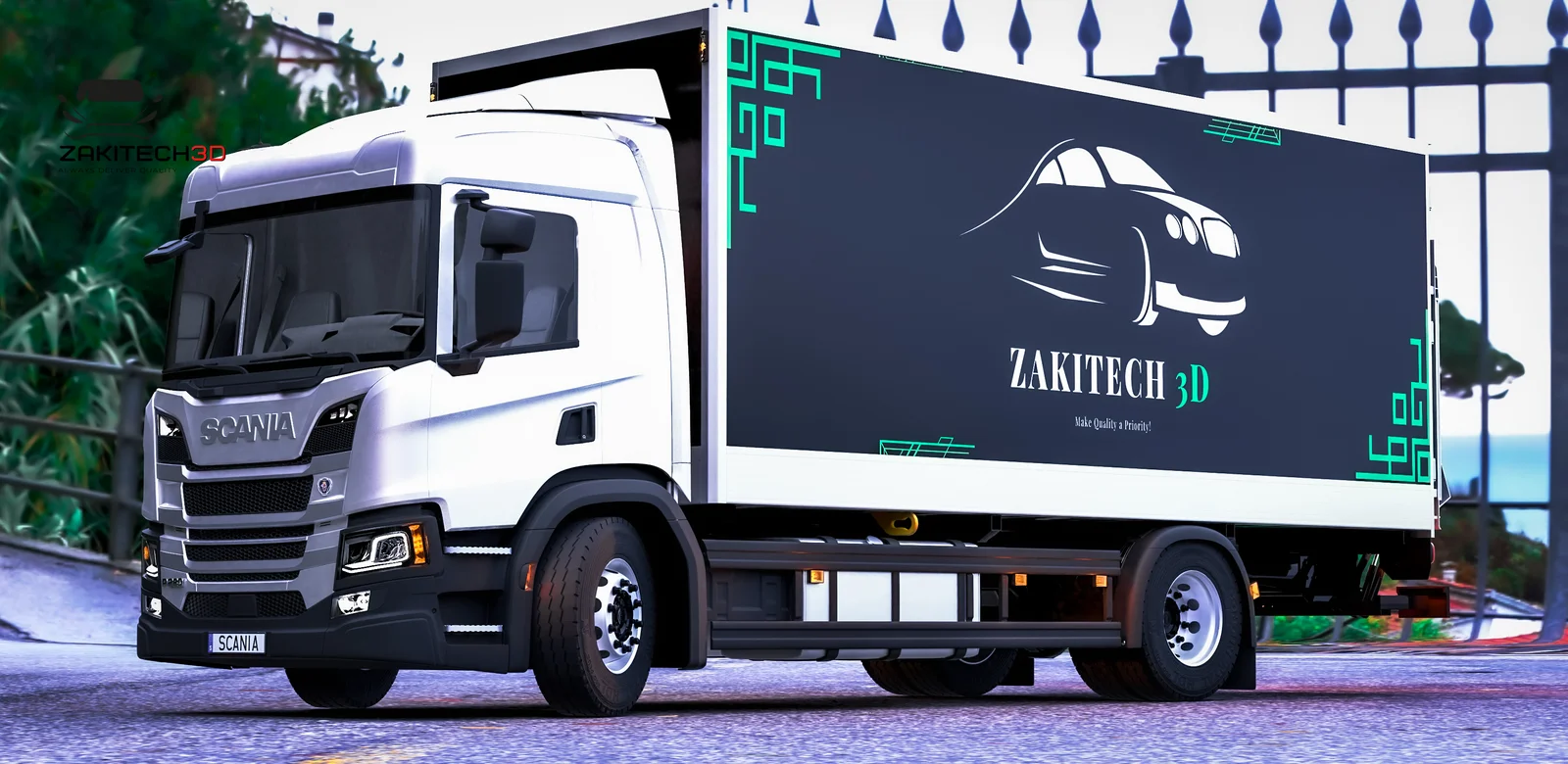 Scania P Series Truck with Trailer screenshot 3