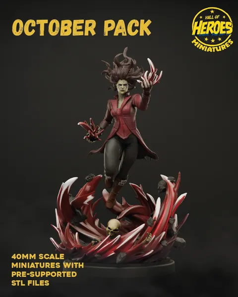 Scarlet Witch Zombie - Blender 3d models
