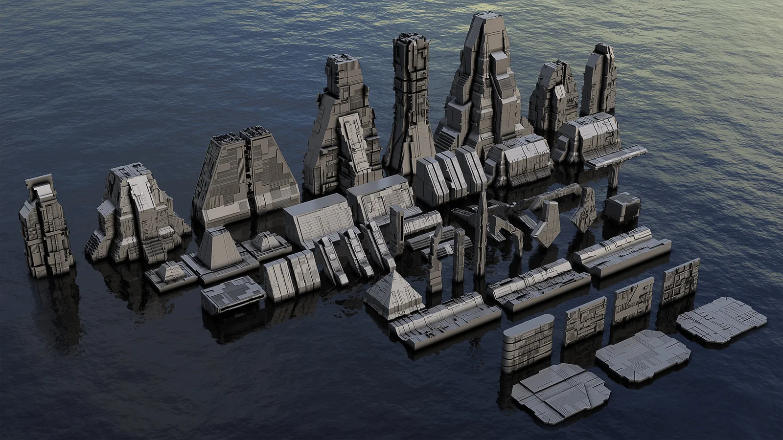 Sci-Fi Architecture Kitbash screenshot 4