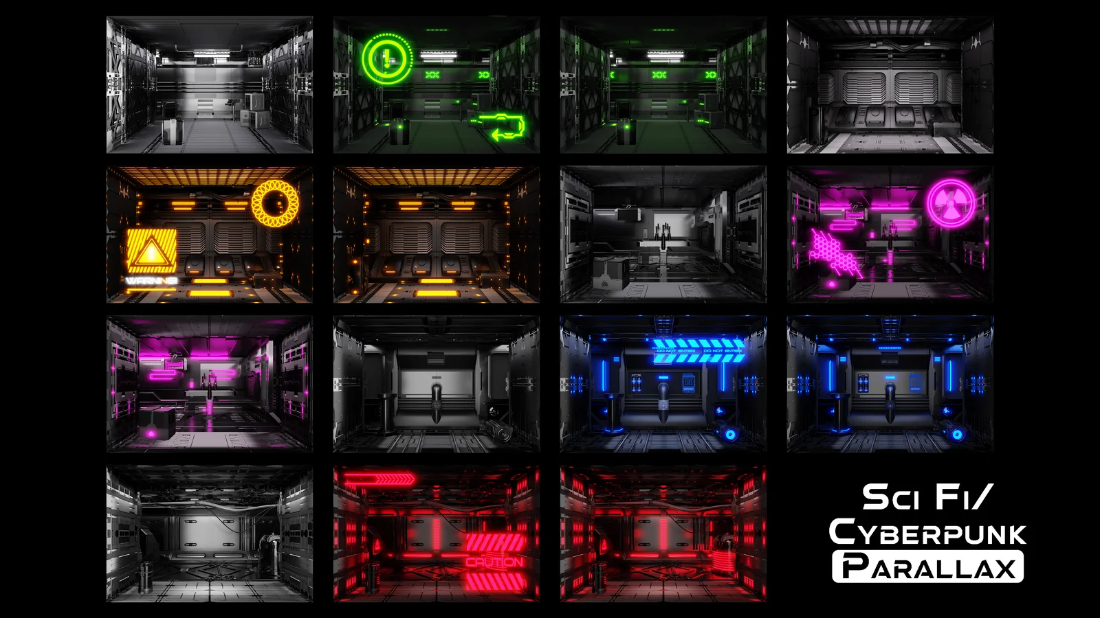 Sci Fi / Cyberpunk Parallax Rooms screenshot 2