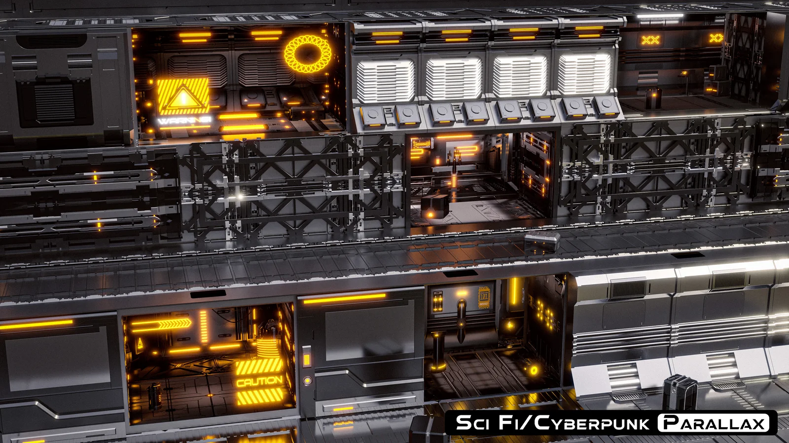 Sci Fi / Cyberpunk Parallax Rooms screenshot 5