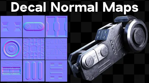 Sci-Fi Decal Normal Maps - Blender textures & materials