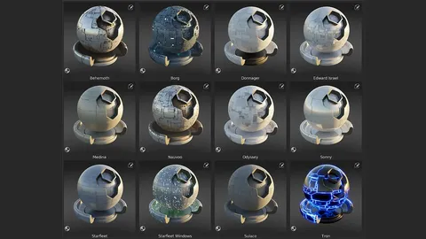 Sci Fi Hull Materials - Blender shaders