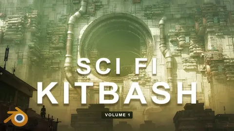 Sci-Fi Kitbash Volume 1 - Blender 3d models