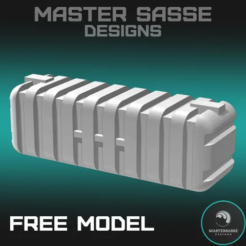 Sci-Fi Long Crate - Blender 3d models