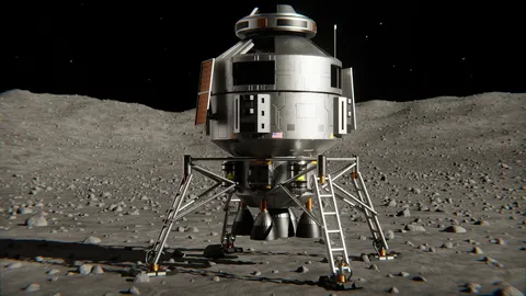 Sci-Fi Lunar Lander - Blender 3d models