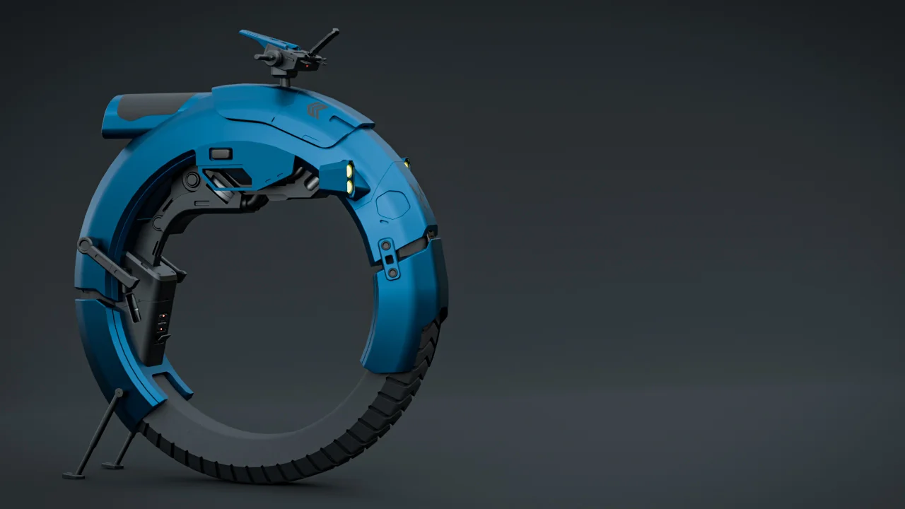 Sci-Fi Monowheel Bike screenshot 2
