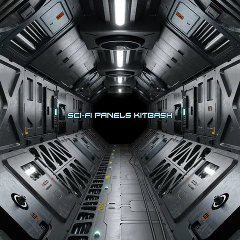 Sci-Fi Panels Kitbash - Blender 3d models