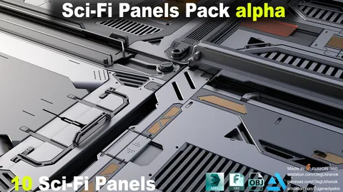 Sci-Fi Panels Pack Vol 6 - Blender 3d models