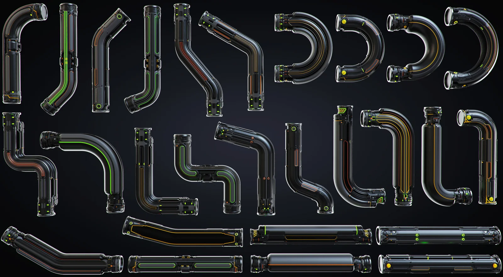 Sci-Fi Pipes and Tubes Set screenshot 2