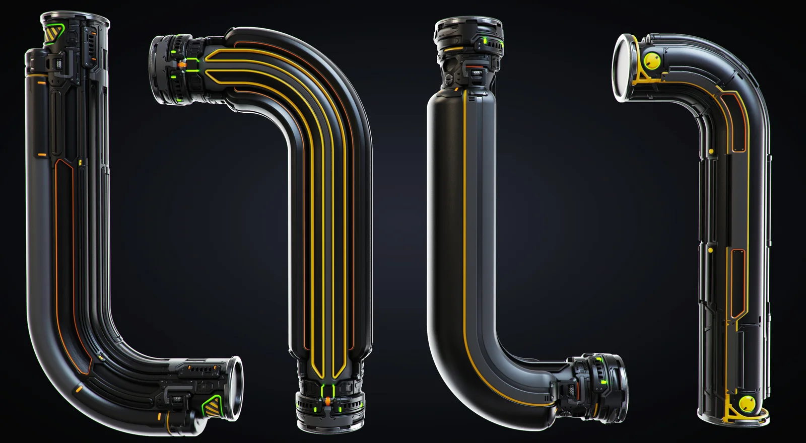 Sci-Fi Pipes and Tubes Set screenshot 4