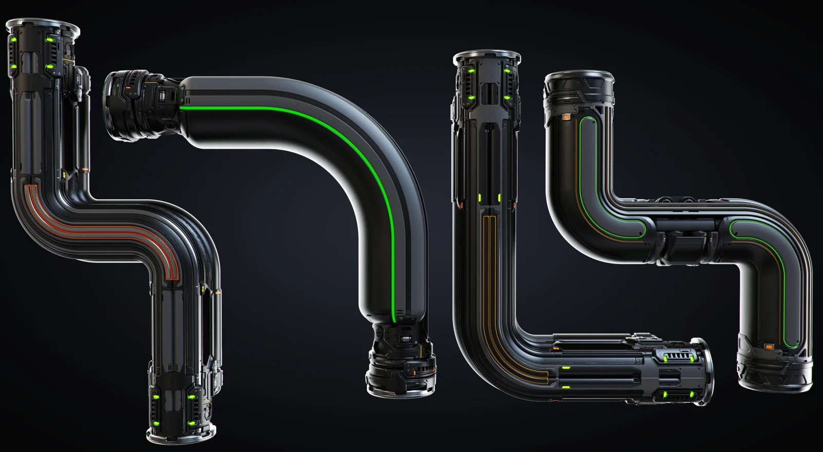 Sci-Fi Pipes and Tubes Set screenshot 6