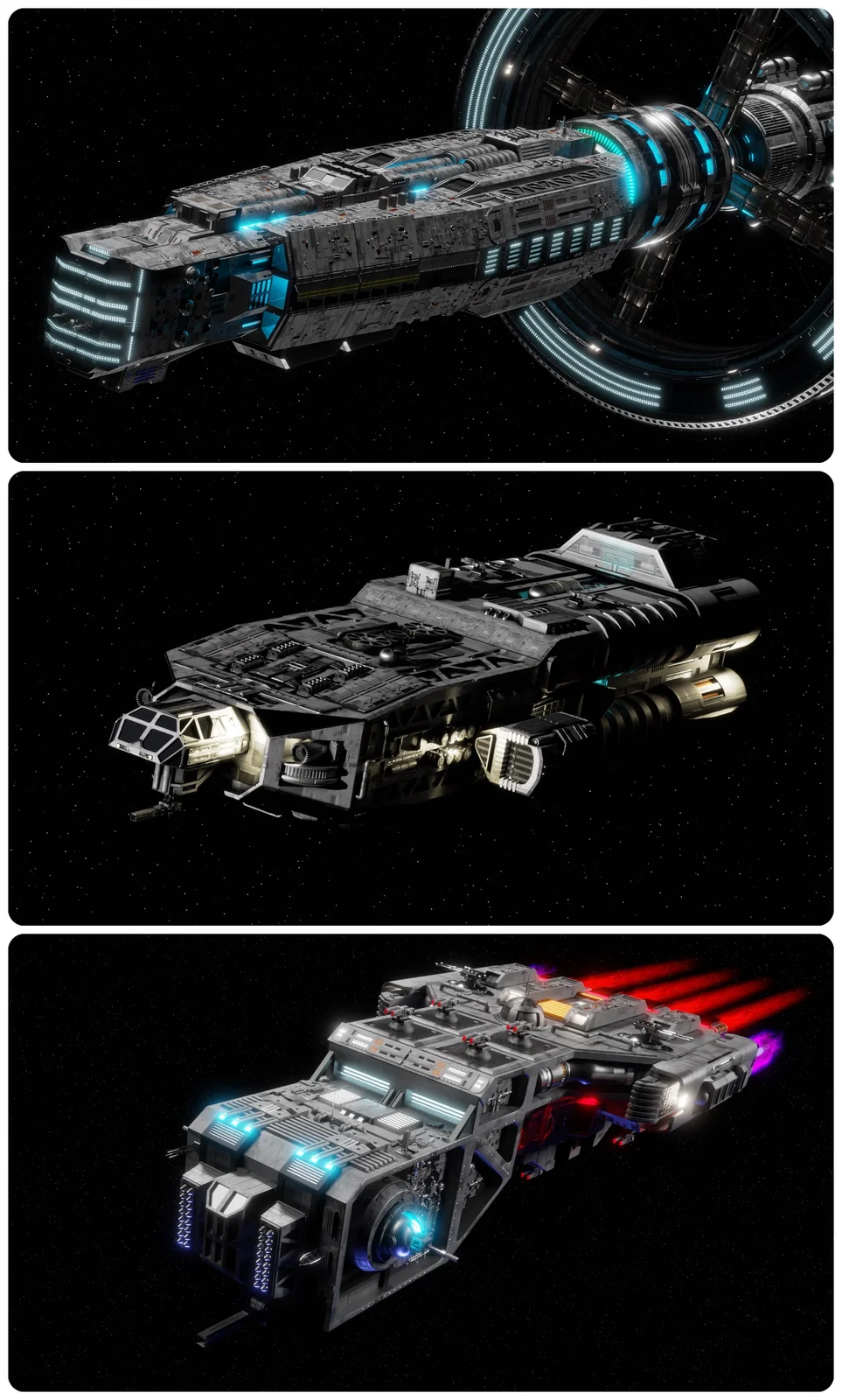 Sci-fi Ship Kitbash screenshot 2