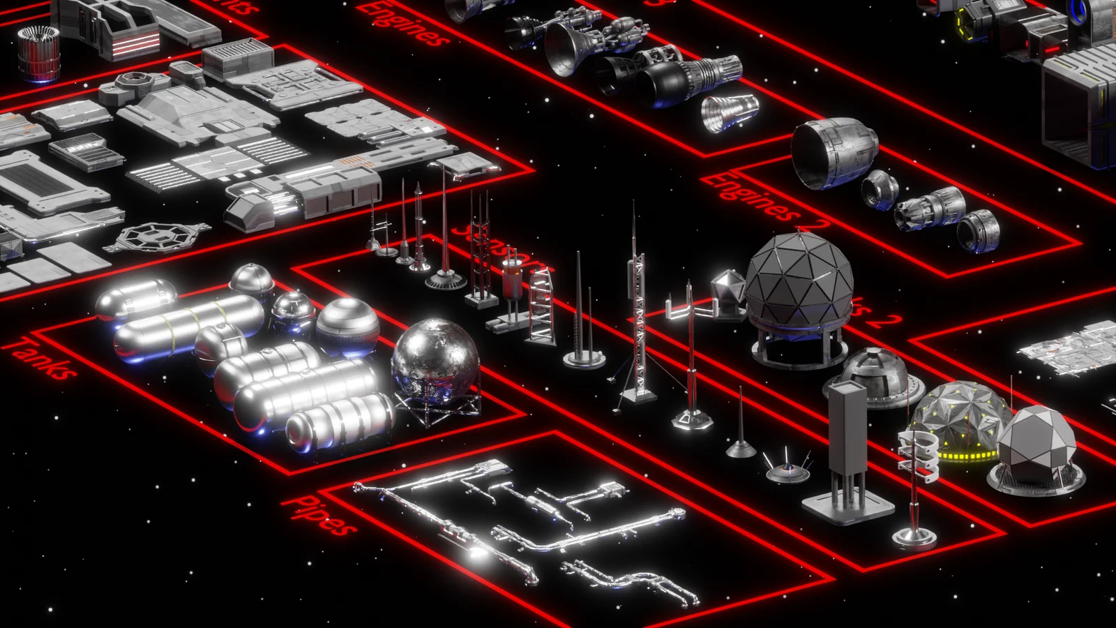 Sci-fi Ship Kitbash screenshot 3