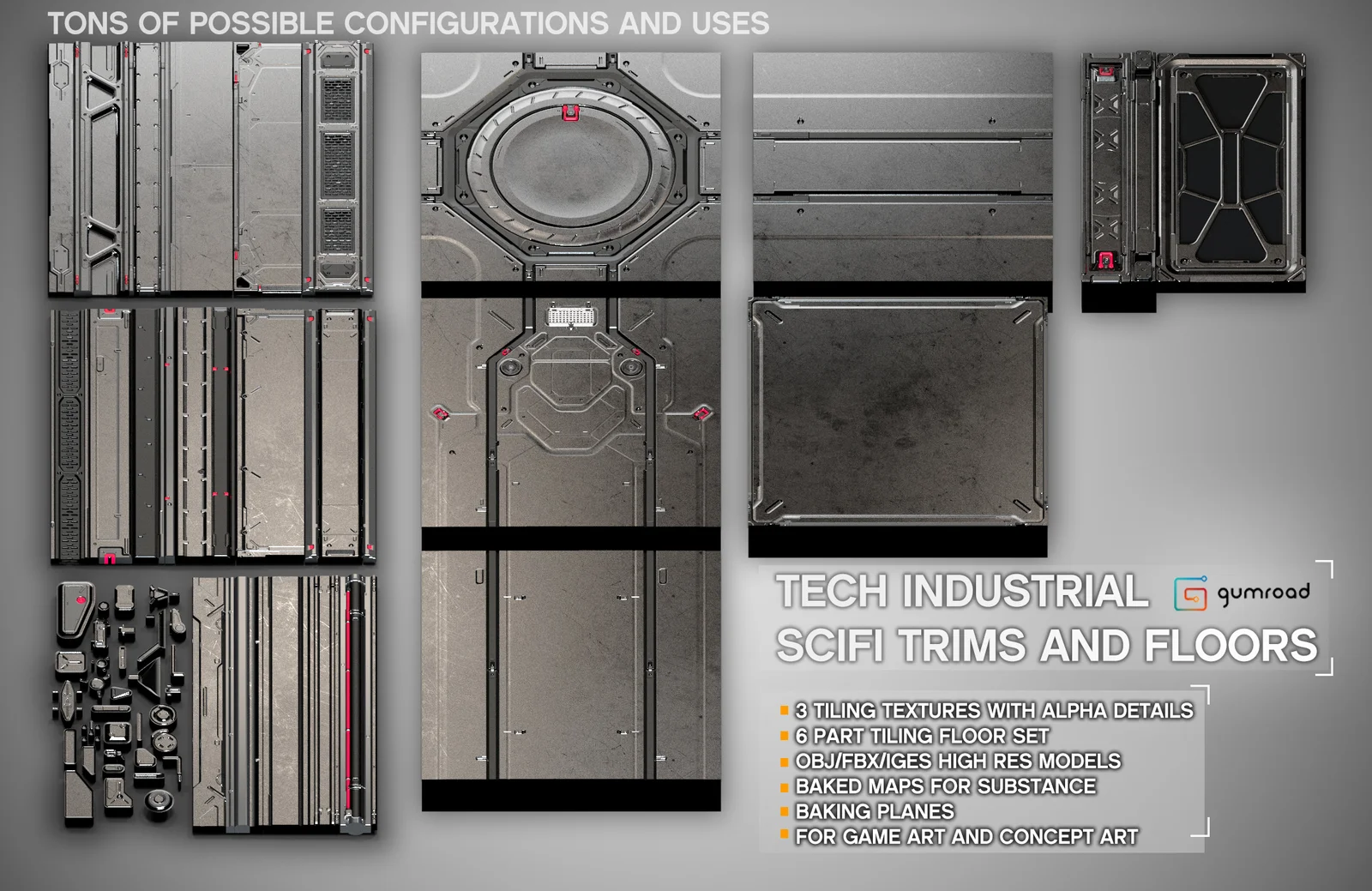 Sci-Fi Trims and Floor Set screenshot 2