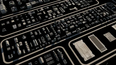 Sci-Fi Greeble Kitbash Set - Blender 3d models