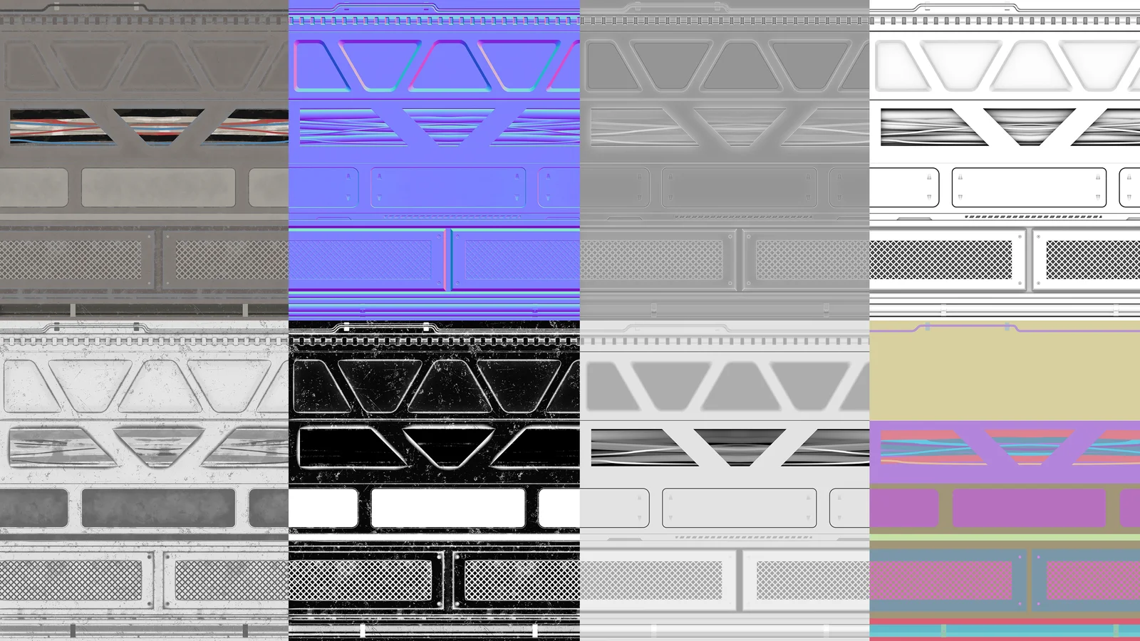 Sci-Fi Hard Surface Trim Sheet screenshot 7