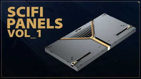 SciFi Panels Vol 1 - Blender 3d models