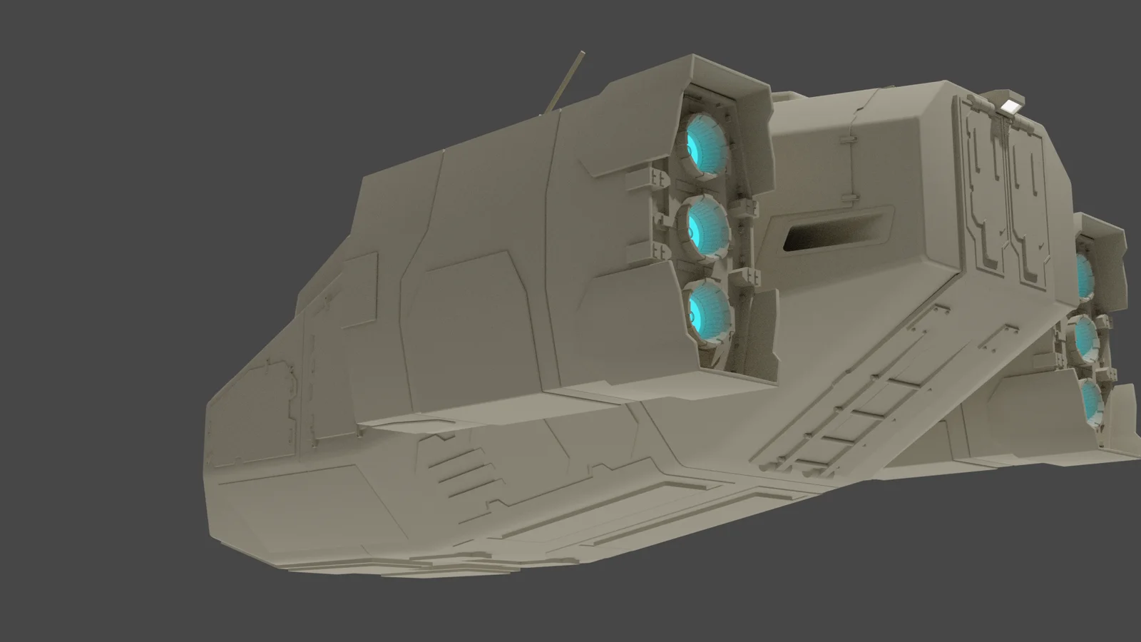 Sci-fi Transport Ship screenshot 2