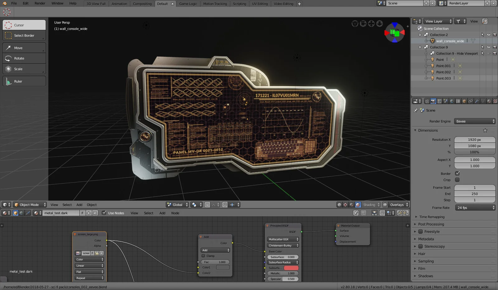 Sci-Fi Wall Console screenshot 3