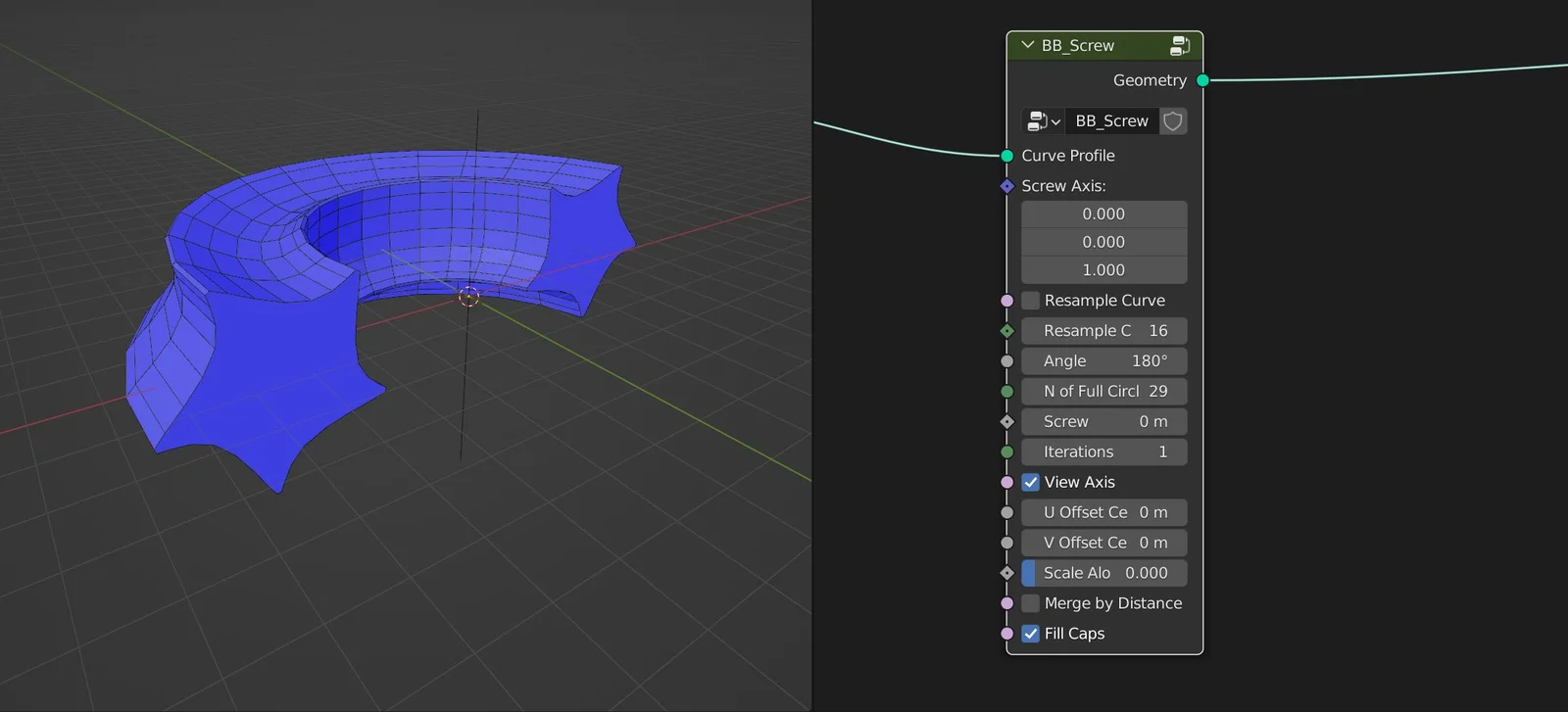 Screw Geometry Node screenshot 2
