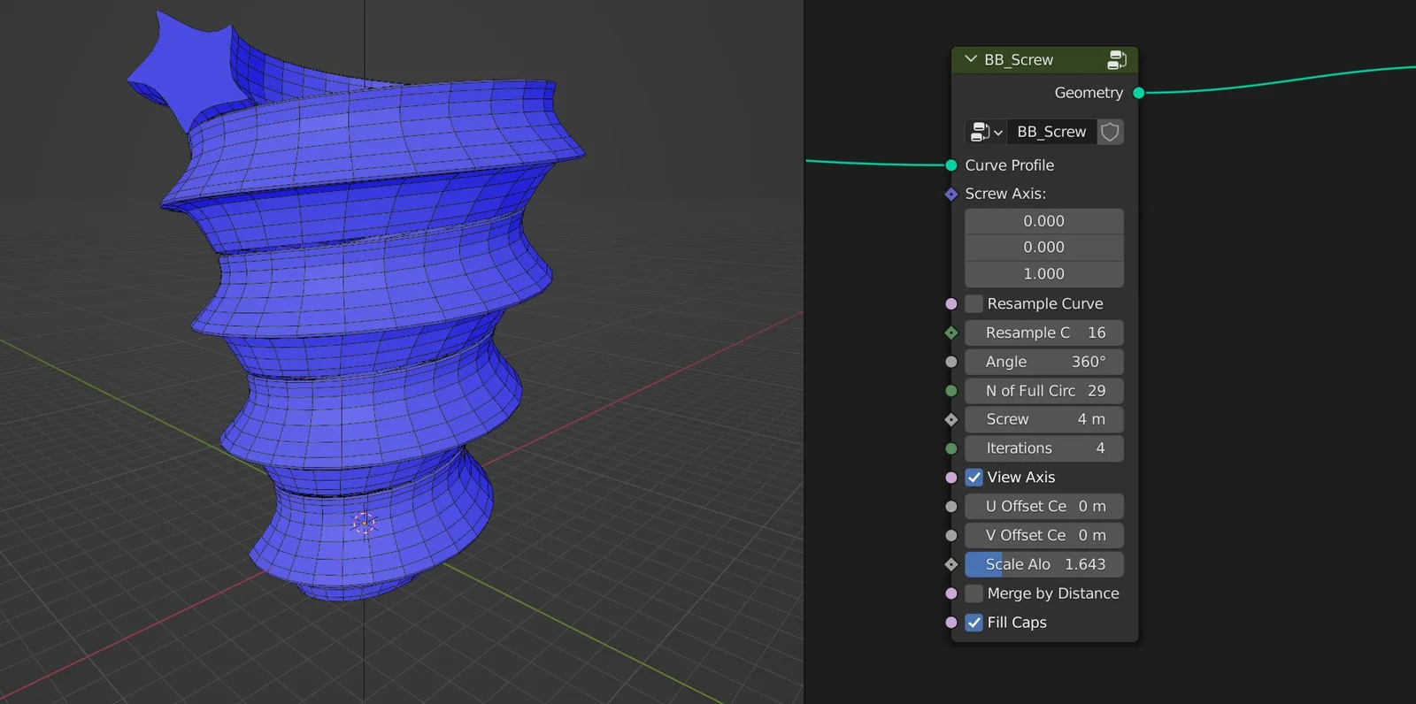 Screw Geometry Node screenshot 3