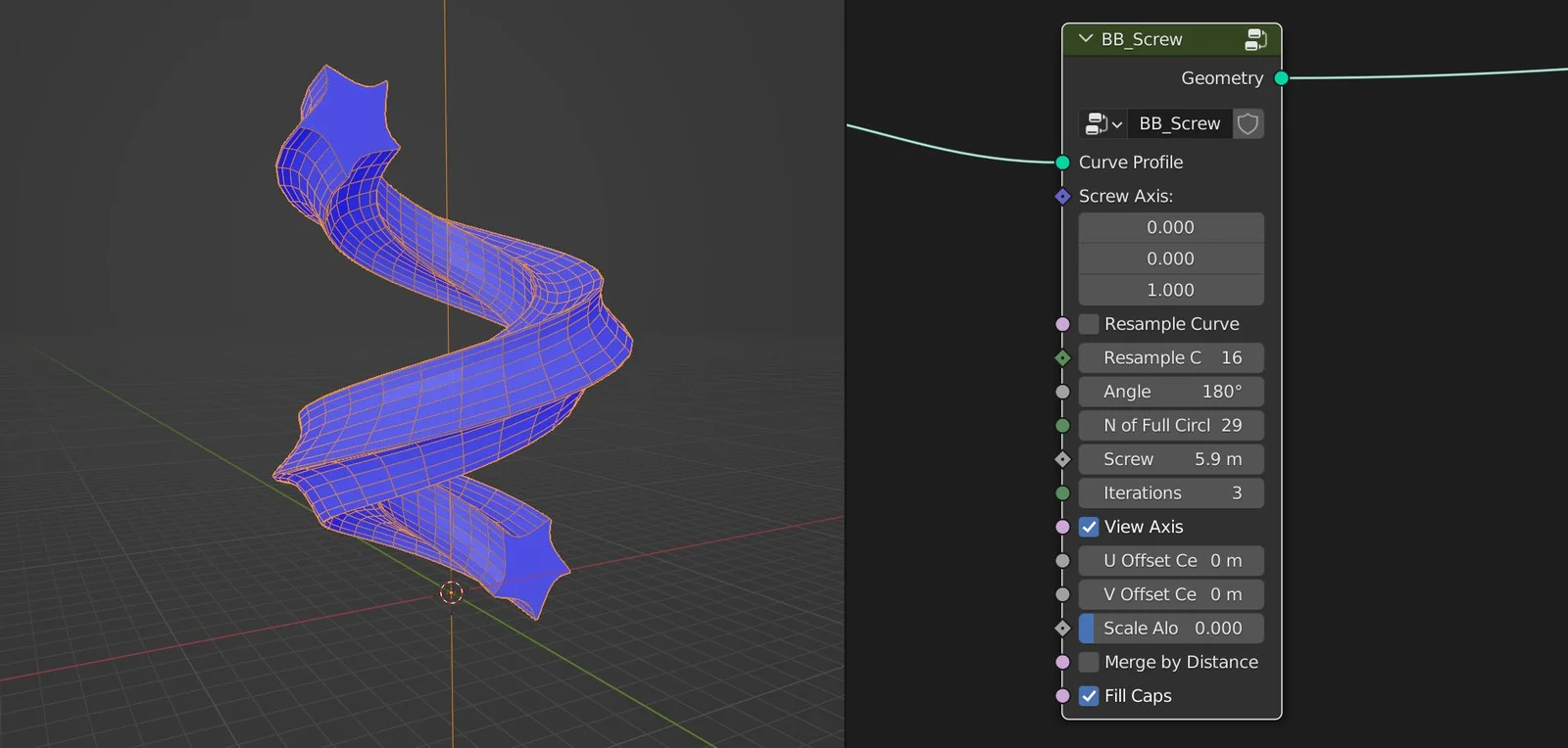 Screw Geometry Node screenshot 4