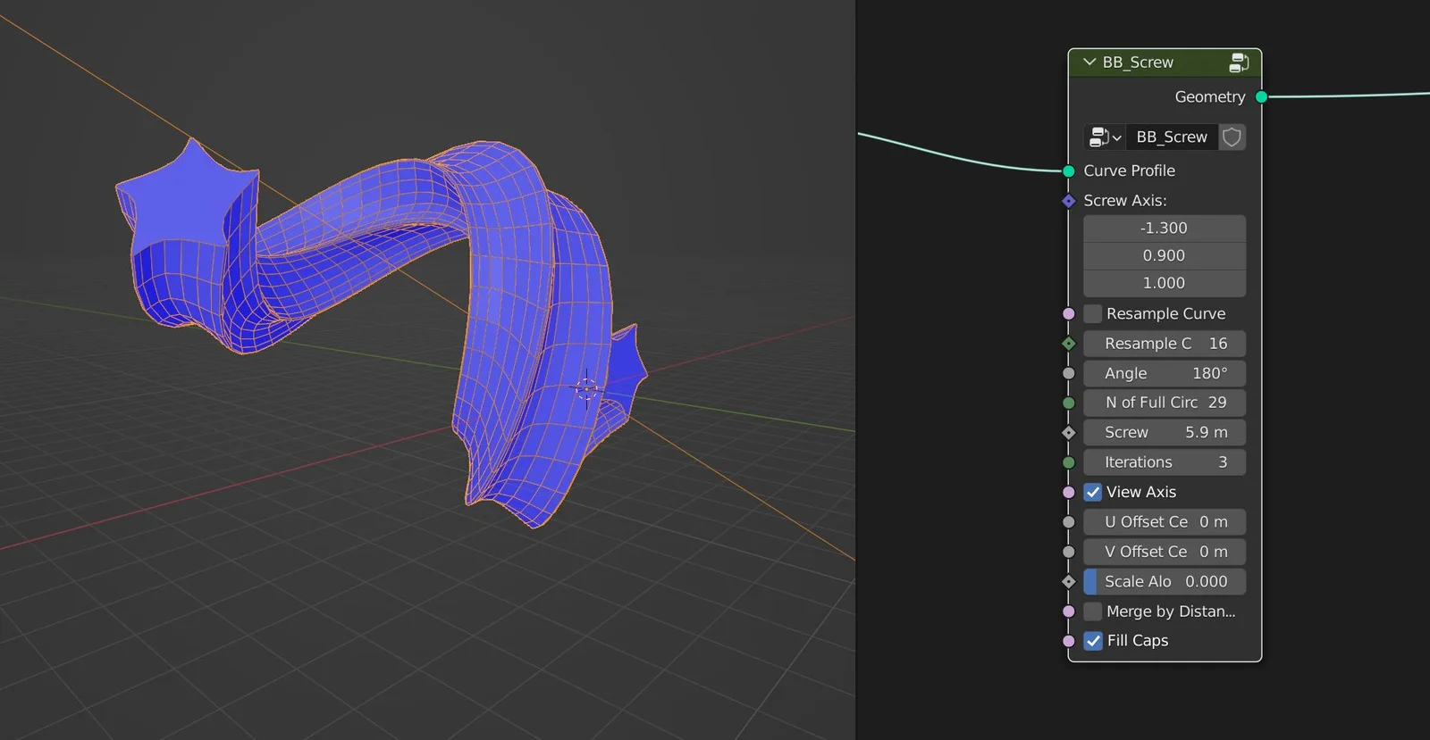 Screw Geometry Node screenshot 5