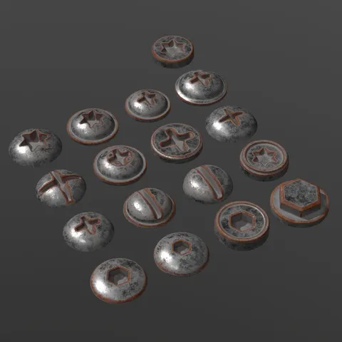 Screw Heads - Blender 3d models