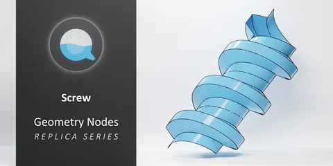 Screw Replica - Blender geometry nodes