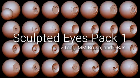 Sculpted Eyes Pack 1 - Blender 3d models