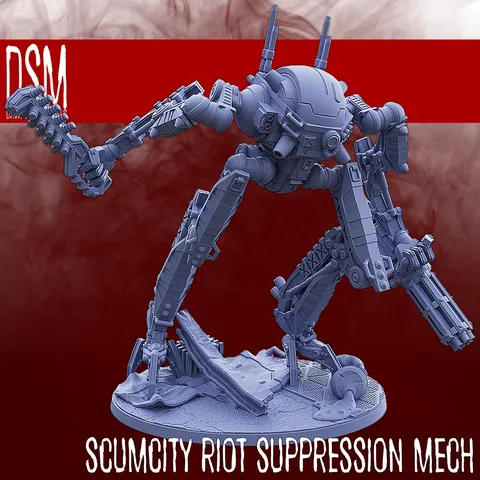 ScumCity Riot Suppression Mech - Blender 3d models