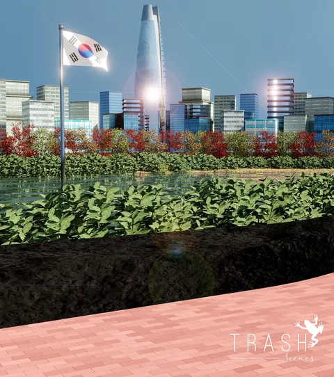 Seokchon Lake, Seoul - Blender scenes