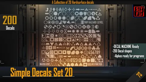 SFVPF Simple Decals - Blender textures & materials