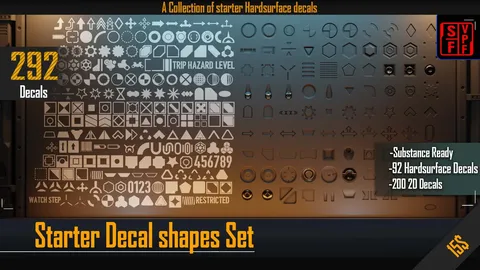 SFVPF Simple Decals Shapes Set - Blender textures & materials