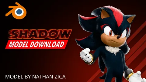 Shadow From Sonic Movie 3 - Blender 3d models