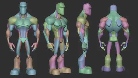 Shank Character Blockout - Blender 3d models