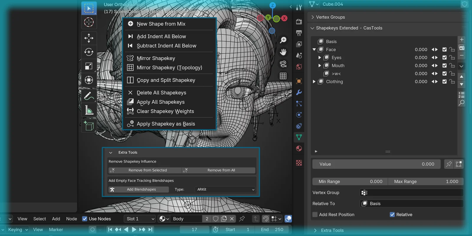 Shapekeys Extended screenshot 2