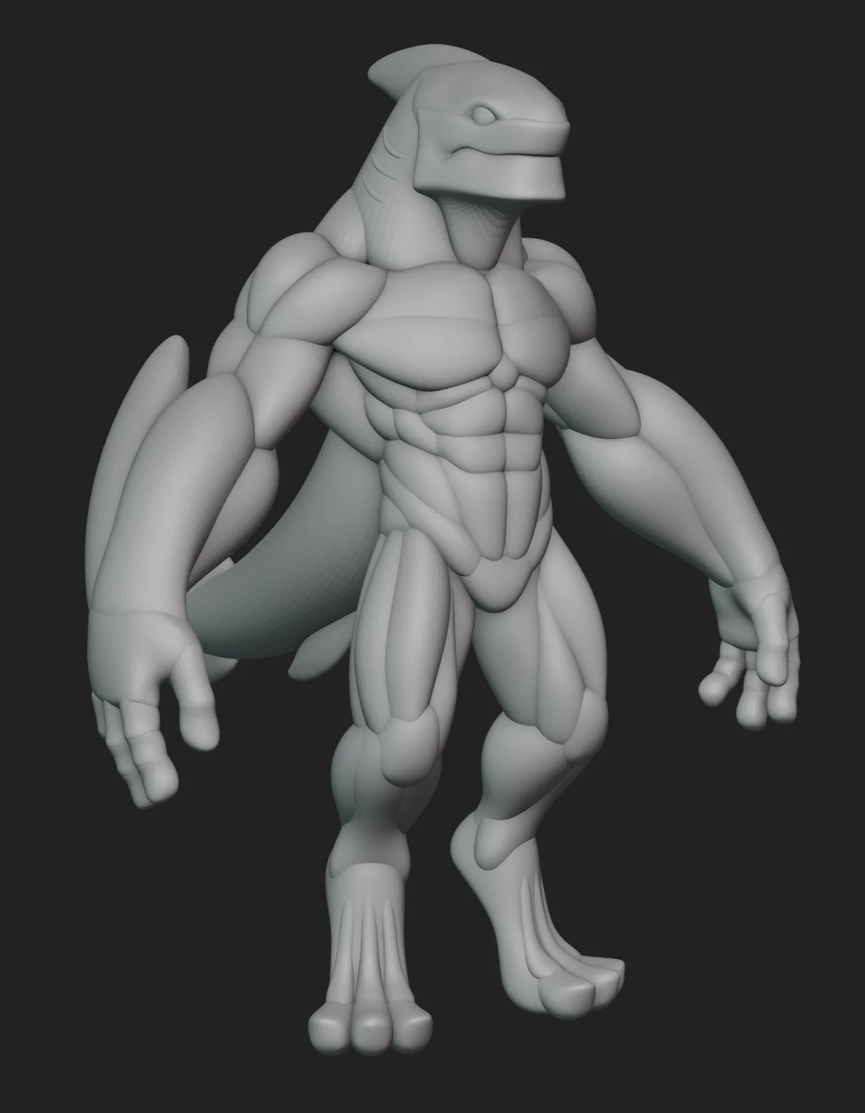 Sharky Character Blockout screenshot 2