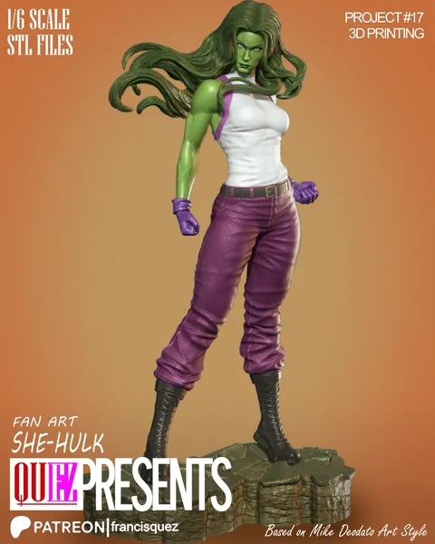 She-Hulk 3D Print Model - Blender 3d models