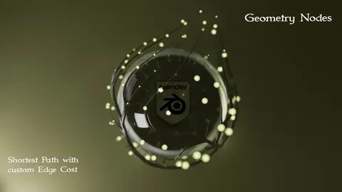 Shortest Path With Custom Edge Cost - Blender geometry nodes