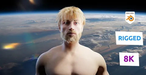 Sieg Rigged Male - Blender 3d models