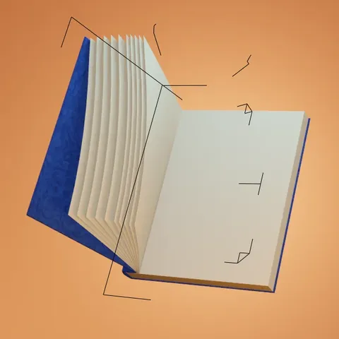 Simple 10-Page Book Rig - Blender 3d models